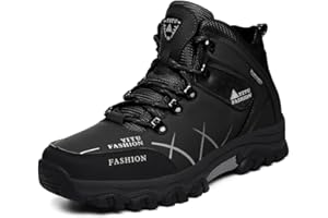 Littleplum Herren Wanderschuhe Atmungsaktiv Outdoor Trekkingschuhe Leichte Hiking wanderstiefel Rutschfeste High Top Sportschuhe mit Warm Gefütter