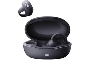 SANAG Ohrring, kabellose Ohrhörer, Bluetooth 5.3, mit Ladehülle, offene Ohr-Kopfhörer, kompatibel mit iPhone/Samsung-Handy für Männer, Frauen und Kinder, Schwarz