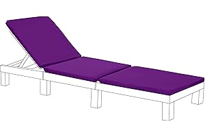 Gardenista Garden Sun Lounger Replacement Pad | Allibert Keter Daytona Lounger | Outdoor Water Resistant Sunlounger Recliner Chair Cushion | Patio Furniture Sunbed (Purple)