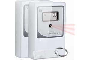 SmartCoounter Retail People Counter Security Checkpoint - Smart Traffic Counter, Infrared Wireless Visitor Counter, Battery Operated Customer Counter, Door Counter for Retail, Easy Use & Install