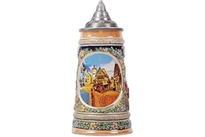 NENBOLEC Jarra Cerveza Alemana Deutschland Frankfurt Romer Beer Mug Stein Ceramic 0.6 Liter