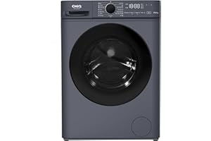 CHiQ CW07123863AX Lave linge hublot - 7kg, Classe énergétique A, Moteur BLDC 1200 RPM, Lavage vapeur & rapide, 15 programmes, Design compact (60x46.5x84cm) - Gris