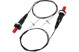 MENSI 2 x Piezozünder mit Zündelektrode 200 Grad Widerstandsdraht 1 Meter lang