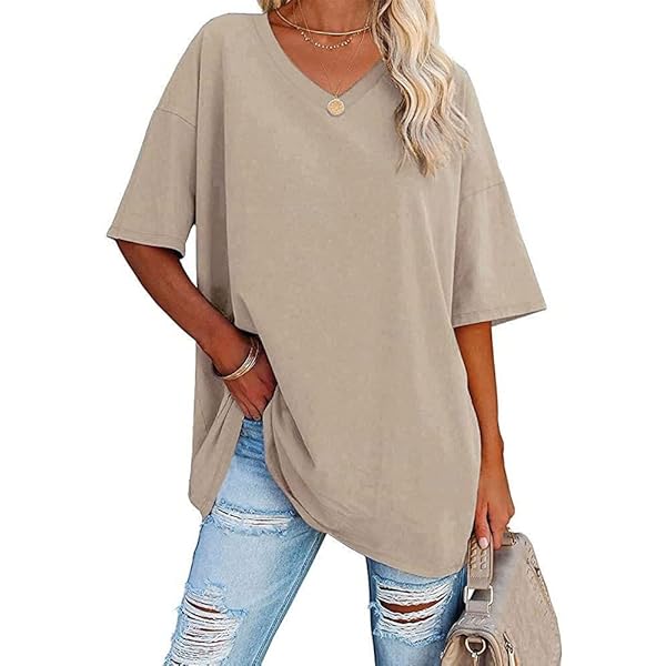 iChunhua Maglietta da donna basic con scollo a V a maniche