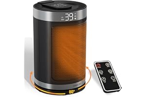 FENSHINE BEAUTY Space heater, 1500W Space Heater Portable ceramic heater energy efficient, 12H Auto-Off Programmable Quiet Space Heater for Indoor Bedroom Living Room