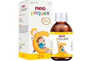 NEO PEQUES - Jarabe con Vitamina C y Zinc para Niños - Complemento Alimenticio Infantil para el Sistema Inmunitario - Sabor a Naranja - Sin Alérgenos ni GMO - Apto desde 6 Meses - 150 ml