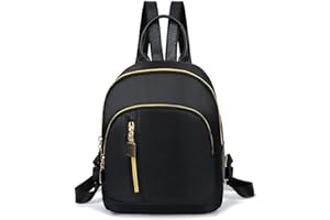 MLPKOI Zaino Piccolo Donna Alla Moda, Leggero Casual Multi-tasche Zainetto Tasca, Mini Zaino Nero Donna Elegante Borsa, Leggero, per Lavoro e Viaggio, donne e ragazze, Scuola Shopping