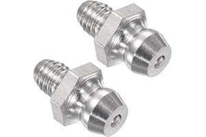 CoCud Edelstahl-Gerade-Schmiernippel | M5x0,8mm Metrisch | Hydraulik-Schmiernippel - (Anwendungen: zum Ersetzen fehlender oder gebrochener Ölnippel), 2 Stück