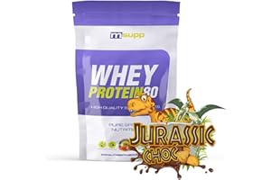 MM SUPPLEMENTS - Whey Protein80-500 g - Jurassic Choc - Suplemento Deportivo Puro de Calidad - Proteína Whey - Con Lacprodan de Arla y Suero de Leche - Ayuda a Aumentar la Masa Muscular