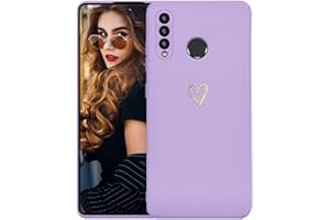 Kaywzo Funda para Huawei P30 Lite,Carcasa de Suave Silicona con Patrón del Corazón,Diseño Minimalista,Ultradelgado Lindo Mujeres Phone Case Cover,Morado