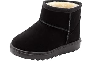 Happy Cherry Bottes Enfants Fille Antidérapant Chaud Enfant Bottes de Neige Hiver Fille Bébé Fourrure Chaussure Hiver Bebe Fille Souple Epais