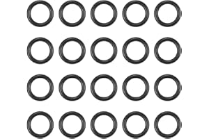 UHATa Nitrile Rubber O-Ring 8mm ID, 12mm OD, 2mm Width Washer Gasket Sealing-Applications for Auto Plumbing Faucet Air Gas Repair-[Qty 20 Black]