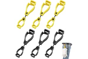 Nothers 6 PCS Handschuh Clip Halter,Handschuhhalter Clip,Greifer für Arbeitshandschuhe,Handschuh Halterung Sicherheit Clip Feuerwehr für Masken Brille Kleiderbügel