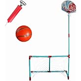 Portatif Kale-Pota Oyun Seti - Futbol Kalesi Basket Potası 2'li Oyun Seti