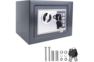 VANDISE Safe Box Tresore für Zuhause, feuerfest und wasserdicht mit digitaler Tastatur und Schlüssel, alle Stahl In-Wall Triple Lock Core, für Geld Waffe Schmuck