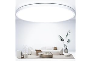 STYLANDA OUILA Ø50cm Lámpara de Techo, 48W 4800LM 6500K Blanco Frio Plafón Led Redondo Plafon LED Techo IP44 Moderna Lampara Techo Para Oficina Cocina Comedor Balcón Baño Pasillo