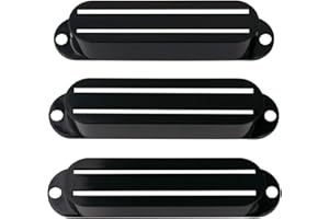 Banworks Electric Guitar Pickup Covers Dual-Coil Hot Rail Pickup Cover Mini Humbucker Cover Frame for Strat Guitars Pack of 3 JT/SYQG-05 Black
