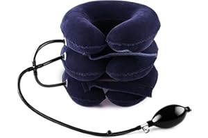 Wild Polar Inflatable Neck Traction Device - Cervical Neck Stretcher Collar & Brace for Ultimate Neck Support and Instant Neck Pain Relief (Blue)