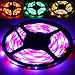 Produktbild 5M 3528 SMD RGB LED Streifen Stripe Lichtband Band Leiste Lichterkette Bunt Viele Farben Fernbedienung für drinnen und draussen mit Netzteil Trafo