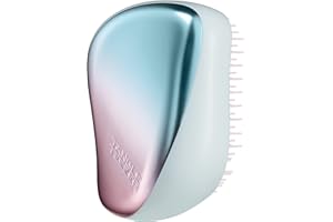 Tangle Teezer Kompaktowa szczotka do rozczesywania włosów, przyjazna w podróży, z pokrowcem ochronnym i dwupoziomową konstrukcją zębów, idealna do mokrych, suchych i odlatujących włosów, dla niemowląt