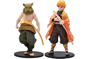 simyron Inosuke Figurine Inosuke Action Figure Cool Anime Statue Cute Statue Anime Collection Figurine Poupée Cadeaux pour Les Fans d'Anime Q Version Anmine 2 pièces