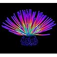 Homvexi Resin Aquarium Rainbow Ball with Glowing Effect (Under Led Light), Artificial Silicone Aquarium Decorative Ornament for Fish Tank Landscape Aquarium Accessories (Medium, Rainbow),H-7Cm