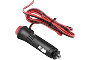 Yctze wtyczka do zapalniczki z przewodem, 1.5m męskie gniazdo zapalniczki samochodowej adapter wtyczki zasilania włącznik wyłącznik bezpiecznik 12V 24V