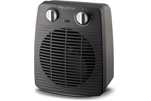 Rowenta SO2210 Compact Power Heizlüfter | 2 Leistungsstufen | Elektro-Heizung | Innenraum | für 20 m² Räume | Schwarz