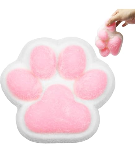 Squishy Patte De Chat Géant MUNSKT – Jouet Anti-stress En Forme De Coussinet, Rose, 7 Cm