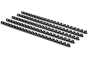 RAYSON Plastic Binding Combs, 21 Rings 55-Sheet (80gsm 20lb) Binding Capacity, 10mm Black A4 Comb Binder Spines, Pack of 100