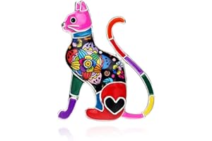 DOWAY Cute Gato Regalos Esmalte Broche Para Ropa Mujer Gato Alfileres Moda Animales Joyería Accesorios Charms