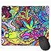 Produktbild Psychedelic Multi Color Marijuana Leaf Weed Art Personalized Design Mauspad Gaming Mauspad with Stitched Edges Mousepads, Non-Slip Rubber Base, 300 x 250 x 3 mm Thick - Best Gift Idea