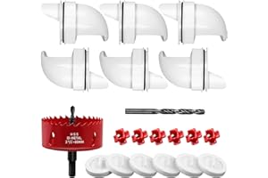 HOIIME 6 pezzi Mangiatoia per polli, distributore fai da te per polli e polli, distributore automatico impermeabile, senza rifiuti, accessori per secchi, contenitori, vasche