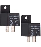 Lot 2 Relais Auto 5 Broches 24V 40A SPDT Avec Support Métal - Pour Feux, Essuie-glaces, Vitres Électriques