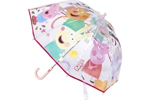 Peppa Pig Peppa Wutz Regenschirm Stockschirm 71 cm Durchmesser Bubble Schirm (Peppa 2)