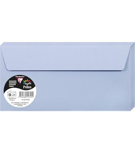 Clairefontaine Buste Gommate Pollen - Confezione Da 20, Formato C5, Verde Salvia, Carta Premium 120g/m² Per Inviti E Corrispondenza - Foto 3