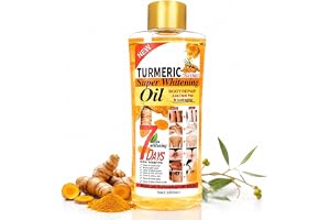 Soft 7 Oil, mild kroppsolja med gurkmeja, 7 gurkmejaolja, intensiv blekningsolja med gurkmejaserum för ansikte och kropp, fuktgivande, närande, lindrar torrhet, 200