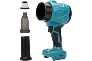 2-i-1 sladdlös lövblåsare turbo och sugpump för Makita 18 V (utan batteri) | Roadtime Borstlös 1 200 g fläkt och sugkraft, 3 munstycken, bärbar trådlös trädgårdsfläkt för camping, rengöring