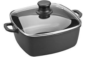 Lacor 25829 Faitout Carré Fonte d'Aluminium avec Couvercle Diamètre: 28X28 cm