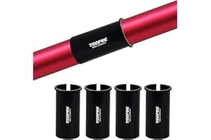 ORENGE 4Pcs Adattatore per Reggisella Bici 27.2-28.6/30.4/30.8/31.6mm Adattatore per Tubo Reggisella per Bicicletta Bicicletta Adattatore per Manicotto di Riduzione Guarnizione del Reggisella Metallo Nero