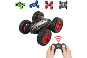 Pup Go 360° Spins Flips RC Stunt Car - Doppelseitiges 4WD Hochgeschwindigkeits 2.4GHz Fernbedienungs Rennwagenspielzeug für Kinder, 360-Grad Rollrotation mit LED Lichtern, Geschenk Jungen ab 3 Jahren