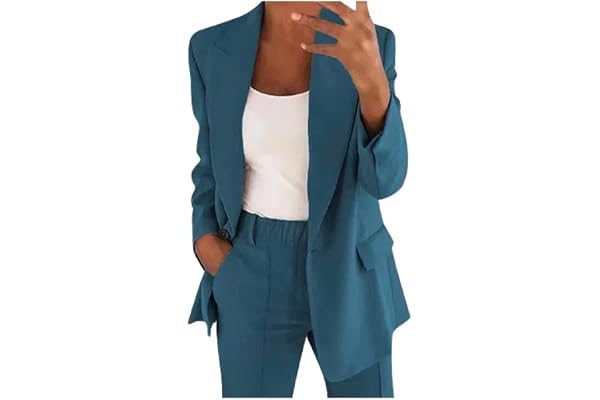 Byxkostymer för kvinnor elegant affärskläder fritidsoverall 2 delar outfit cardigan enfärgad set vintage mode blazer långärmad casual loungewear pieces kavaj dam