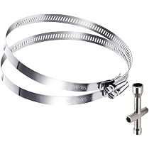 Elsrantor Edelstahl Schlauchschellen Set (141-165mm) 6 Stück – Für Pool, Teich & Mehr