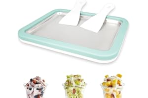 climafusion Eisplatte Eis Rolls zum Eis Machen DIY, Ice Cream Machine rolls maker mit 2 Spateln, Gelato Rollmaschine für Kinder Familie, Grün