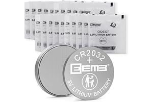 EEMB 20 Paquete CR2032 Batería 3V Batería de Litio Batería de Monedas de Botón Batería ECR2032 DL2032 LM2032 Adecuado para Control Remoto, Relojes, Calculadoras, Timbres, Equipos MéDicos, Llaveros