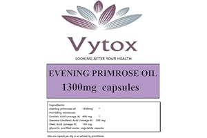 Evening Primrose Oil (1300MG) 120 Capsules, by vytox, Vegetarian