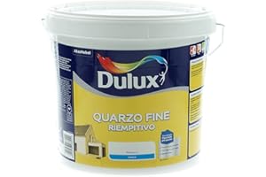 Dulux Pittura Riempitiva a Base di Farina di Quarzo a Grana Fine per Esterni Anti Alga e Anti Muffa, 5 Litri, Bianco, 5L