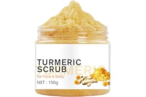 Hocossy Body Scrub alla Tumerica Scrub Corpo Esfoliante per Rimuovere l'acne, le Macchie Scure, l'iperpigmentazione, la pelle liscia 150ML