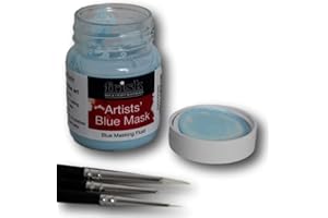 THORNESS Set of three Frisk Masking Fluid Brushes with 60ml Blue Masking Fluid