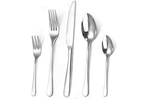 TARGZIER Targizer BesteckSet 6 Personen,30 teilig Edelstahl Besteckset,Essbesteck Set mit Messer Gabel Löffel,Titan Besteck,Hochwertiges Edelstahl Essbesteck Cutlery Set,Spülmaschinenfest&Glänzend Bestecksets